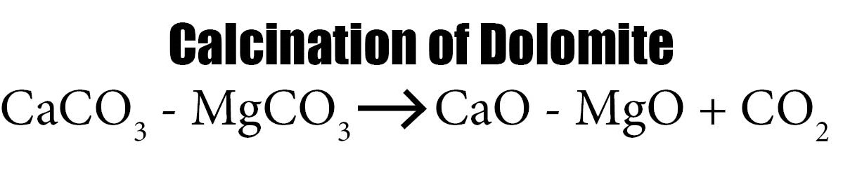 Calcination of Dolomite Formula
